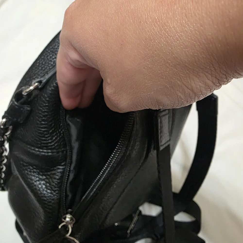 Michael Kors Black Leather Mini Backpack - Picture 6 of 6